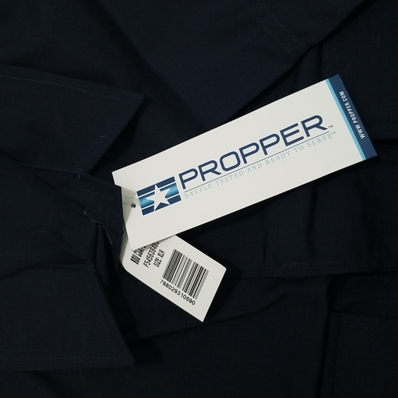 Propper Men's BDU Coat 2PK F545638405 Short Sleeve XLR In Navy - Picture 8 of 8